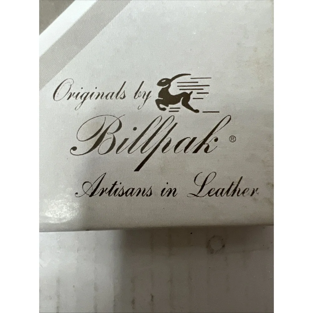 Vtg Originals By Billpak Black Mens Top Grain Cowhide Leather Bifold Wallet NOS